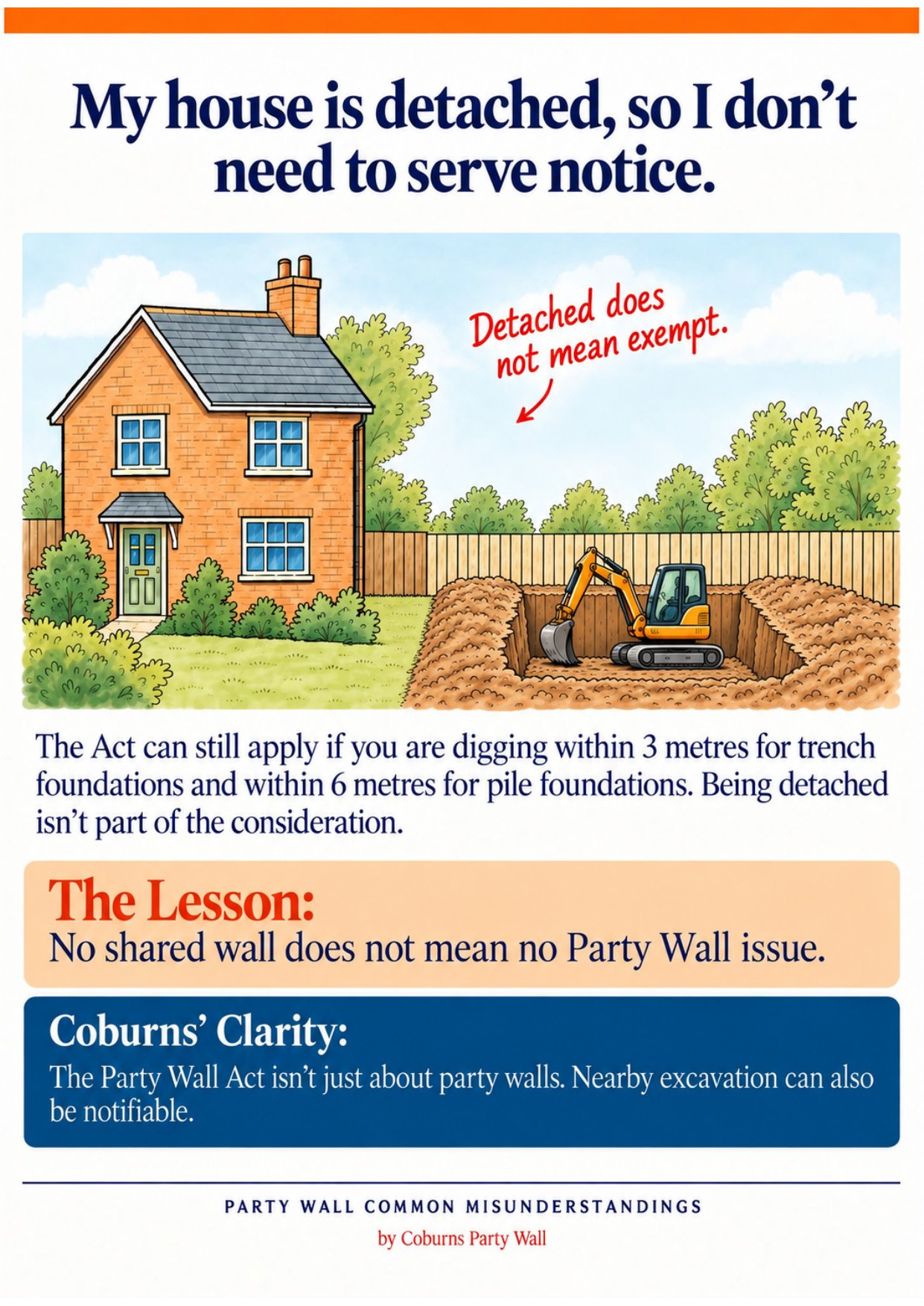 Illustrated page: My house is detached, so I don't need to serve notice