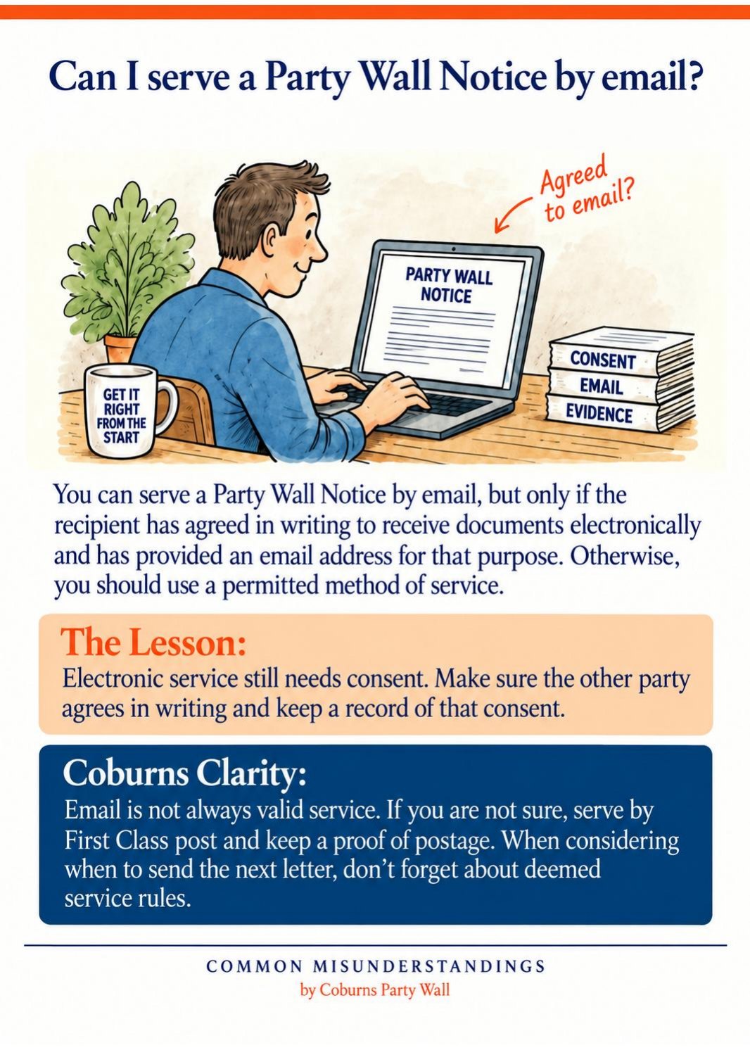 Illustrated page: Can I serve a Party Wall Notice by email?